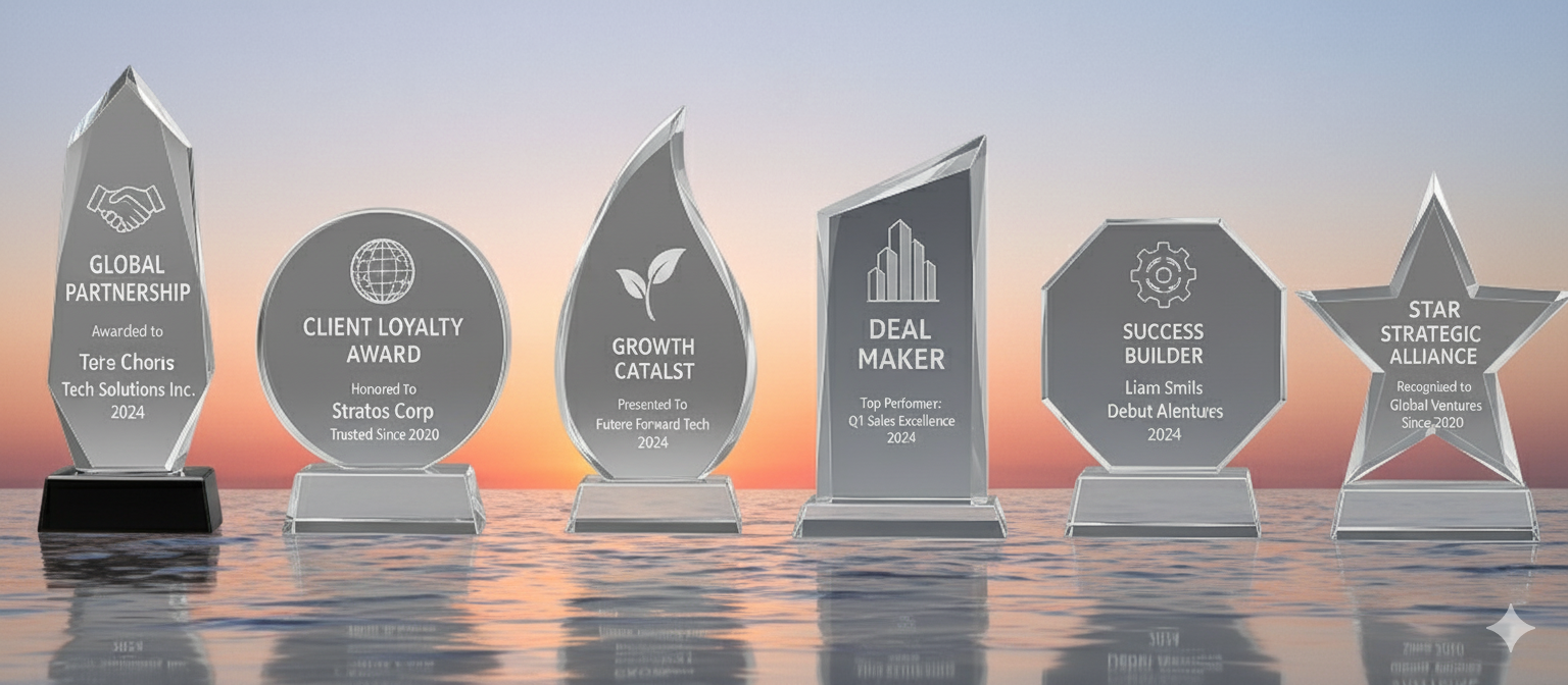 Crystal Awards & Trophies – Crafting Recognition with Clarity and Artistry