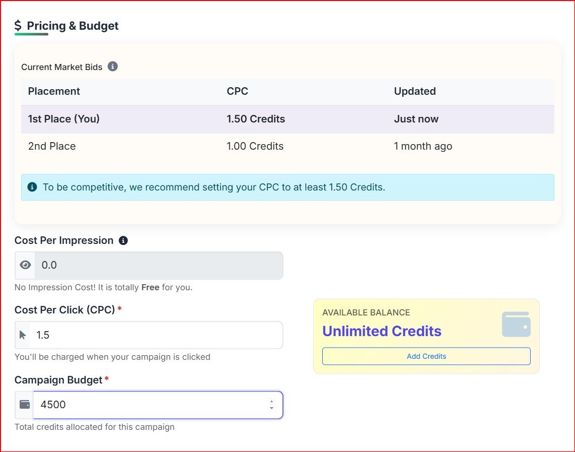 Set Budget